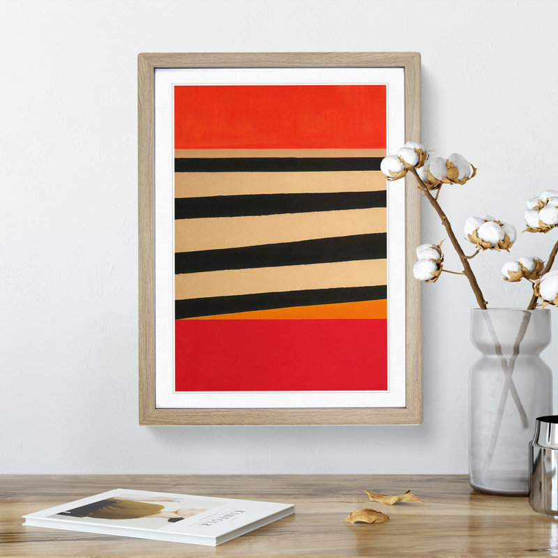 Retro - Framed Print, 46cm H x 34cm W x 2cm D, Oak
