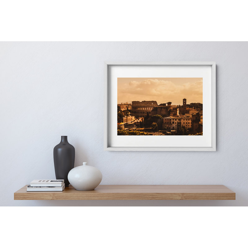 A Dream That Was Rome Print by Joseph Regan, 22" H x 26" W x 0.75" D, White