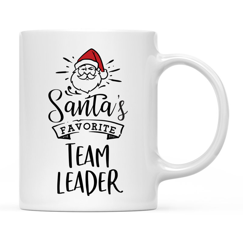 Grande tasse à café Tuileries, « Santa's Favorite Team Leader »