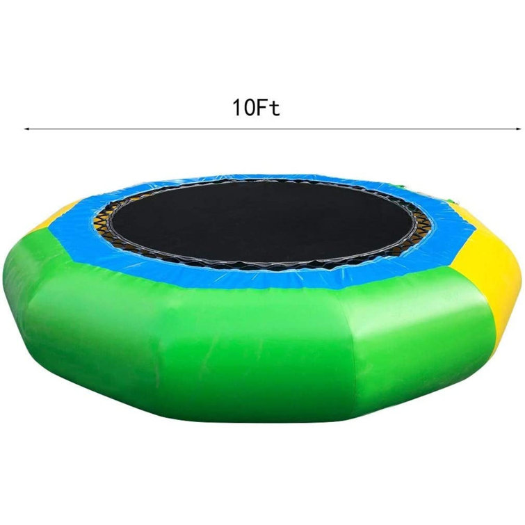 FEBLIX HOME INC 10Ft Inflatable Water Trampoline Bounce Swim Platform ...