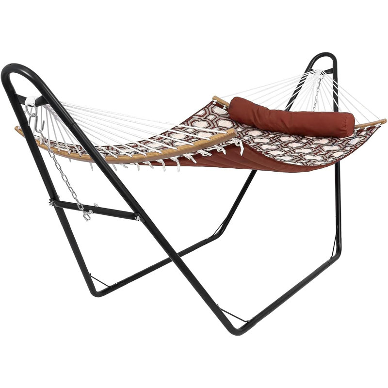 Support universel pour 2 personnes, support pour hamac en acier robuste, capacité de 550 lb pour les hamacs de 9 à 14 pieds