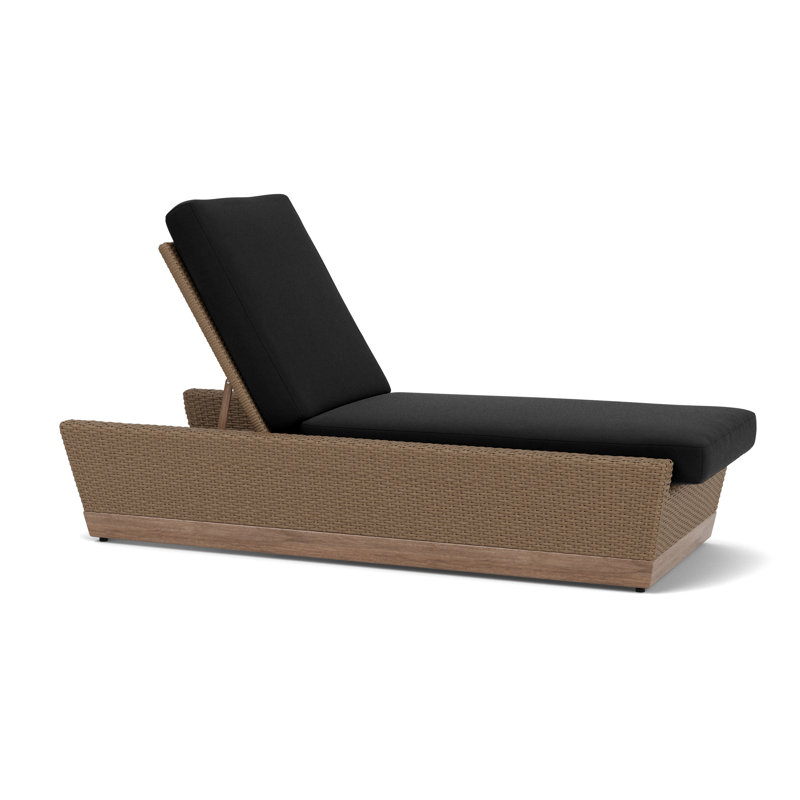 Charisma Outdoor Chaise Lounge, Canvas Black