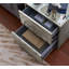 Heywood Glass Top Sled End Table