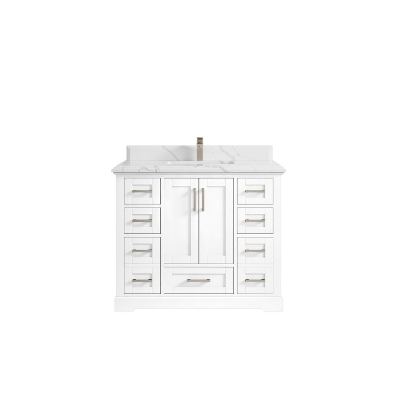 36" Single Bathroom Vanity Set, Calacatta Laza, Natural, 48"