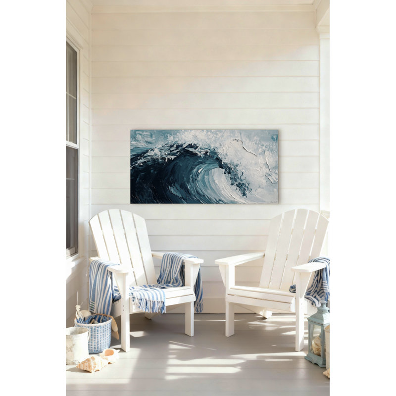 «White Water Edge», reproduction sur toile tendue, H 30 po x l 60 po