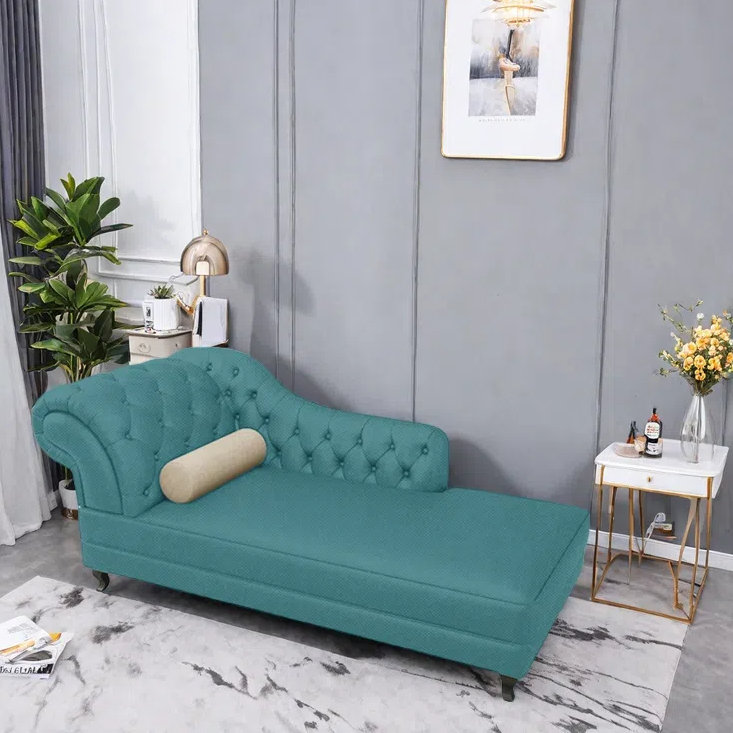 Modern elegant sofa home fashion chaise lounge, Left Hand Facing, Green