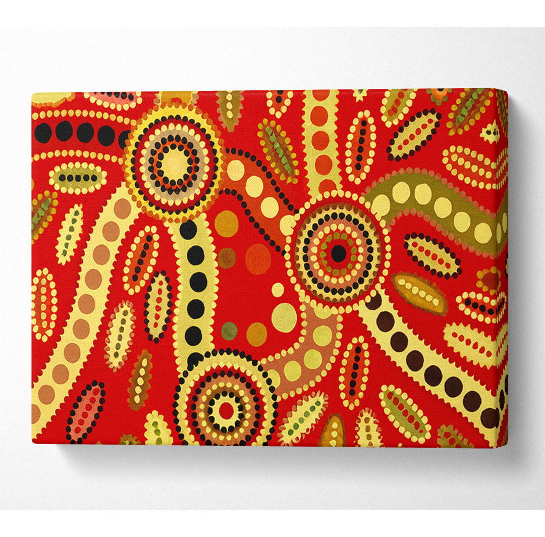 Aboriginal Red Tribal - Kunstdrucke auf Segeltuch