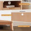 Lit plateforme en bois massif avec table de chevet 2 tiroirs Devries-130065708-131402120