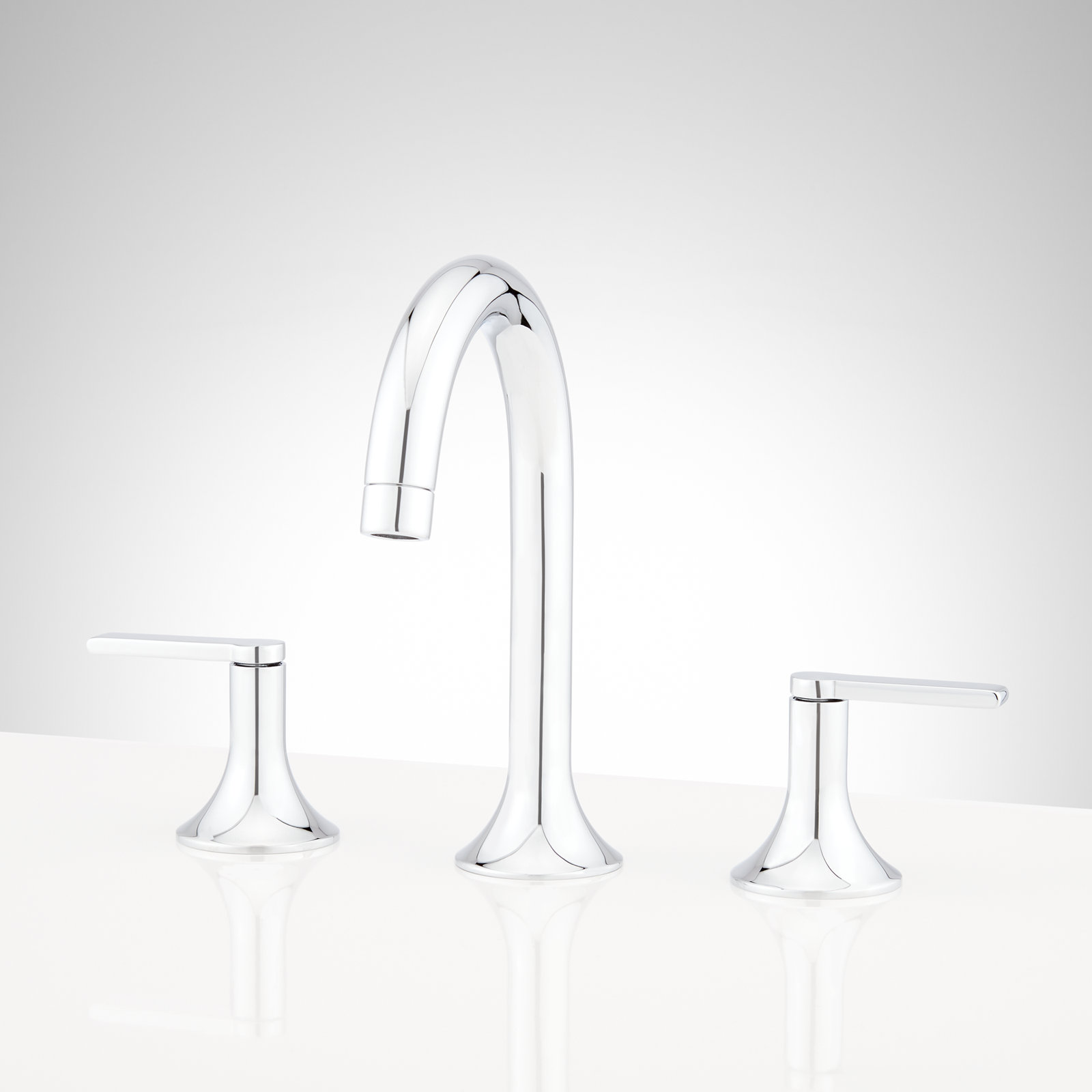 Lentz Widespread Bathroom Faucet, Chrome, Lever Handle