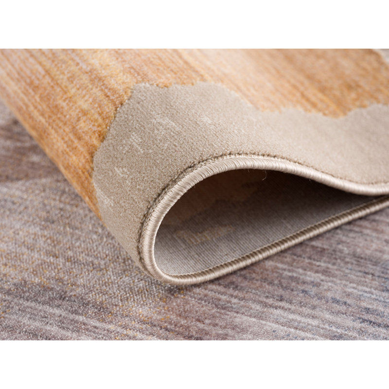 Tapis beige tissé à la machine Harville, Rectangle 2 pi 3 po x 4 pi