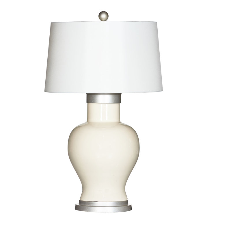 Atlantis Cove Ceramic Table Lamp with White Linen Shade