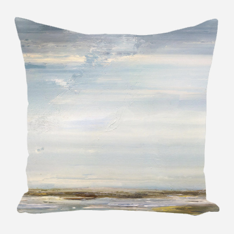  Housse de coussin carré en lin et insert par John Beard, 24 po x 24 po