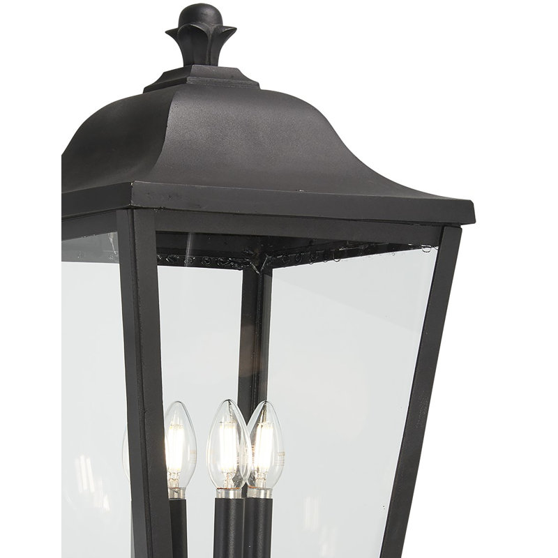Tête de lanterne câblée noire Mastic, H 25,63 po x l 12 po x P 12 po