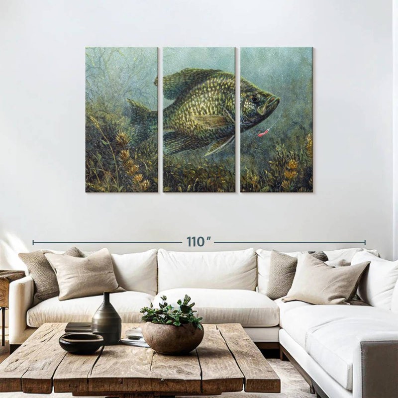 Brampt Black Crappie, 48" H x 74" W