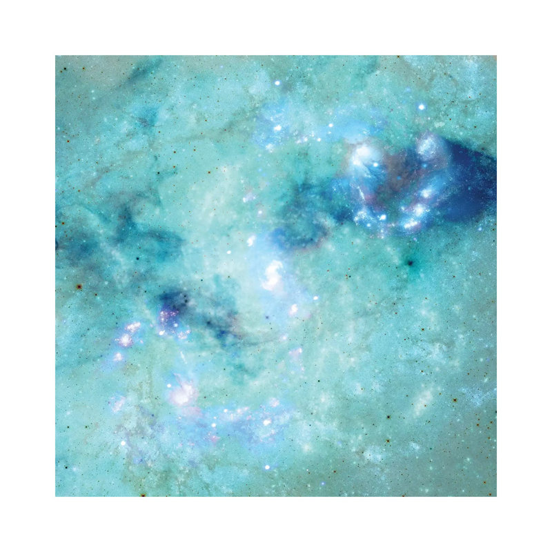 Blue Abstract Galaxy by Barruf - Wrapped Canvas Print