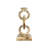 16in Wood Chain Link Candle Holder - Hand Carved Rustic Whitewashed Candle Stand, Decorative Accent-1558298369