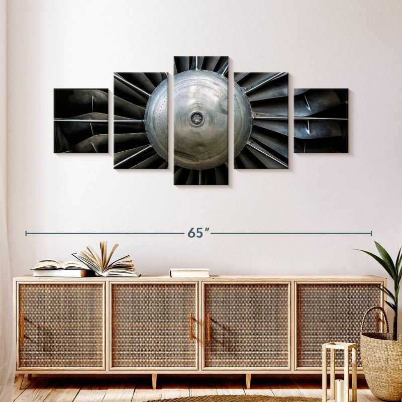 Aircraft Turbine, 24" H x 55" W