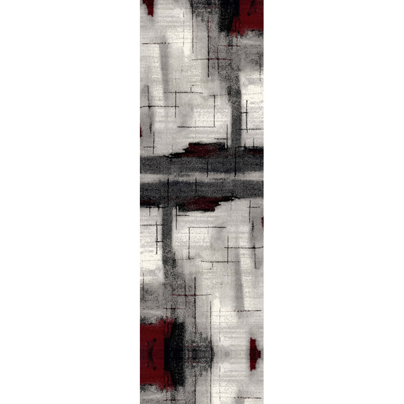 Dillup-Jones Abstract Indoor Rug, Runner 2'3" x 17'