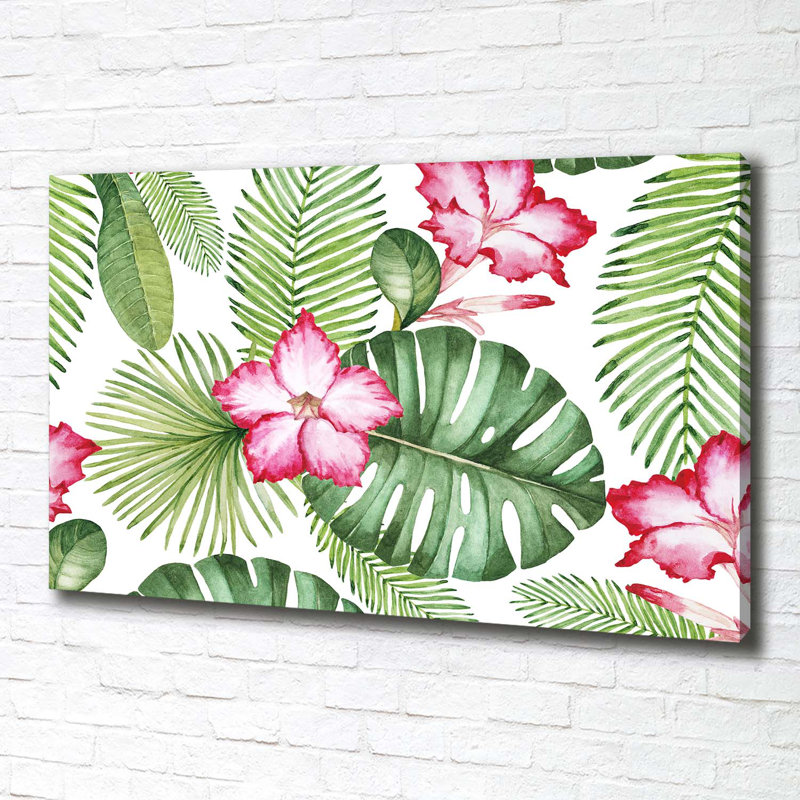 Tropical Flowers - Wrapped Canvas Print