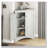 Corner Bathroom Storage Cabinet with Adjustable Shelves-812047421