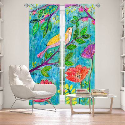 Ensemble de rideaux en polyester 2 pièces Flordemaria