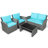 Bonita 4 - Person Patio Conversation Set with Cushions-146542403
