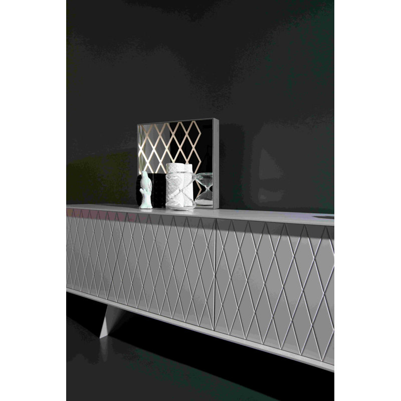 E-klipse 94.5'' W Sideboard, Light Rosewood