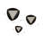 Brayden Studio® 3-Piece 8/11/14" Dayton Triangle Wall Decor, Aluminum, Gray, Contemporary And Modern Style