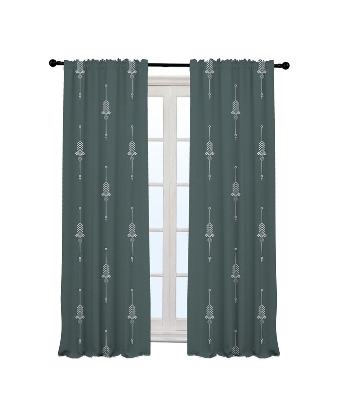 Burley Semi Sheer Curtain Pair, 140cm Width x 175cm Drop, Pine