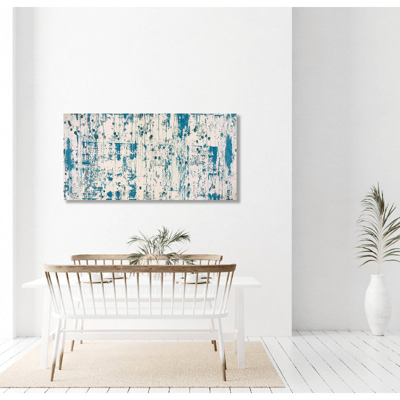 Blue On Green I by John Beard - Artist Enhanced Canvas Print, 36" H x 72" W x 1.5" D, Wrapped Canvas