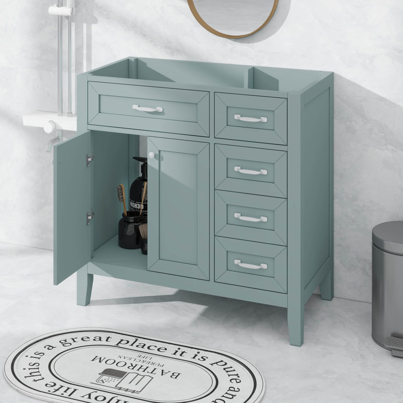 36" Bathroom Vanity Without Sink, Green