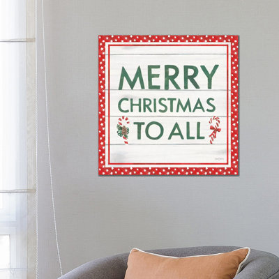 Welcome Christmas Sign by Jenaya Jackson - Wrapped Canvas Gallery-Wrapped Canvas Giclée