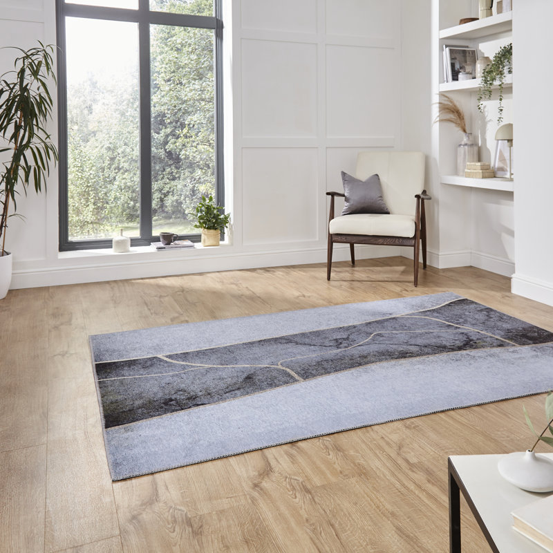Winni area rug Printed Rectangle Grey/Gold, Rectangle 120 x 170cm