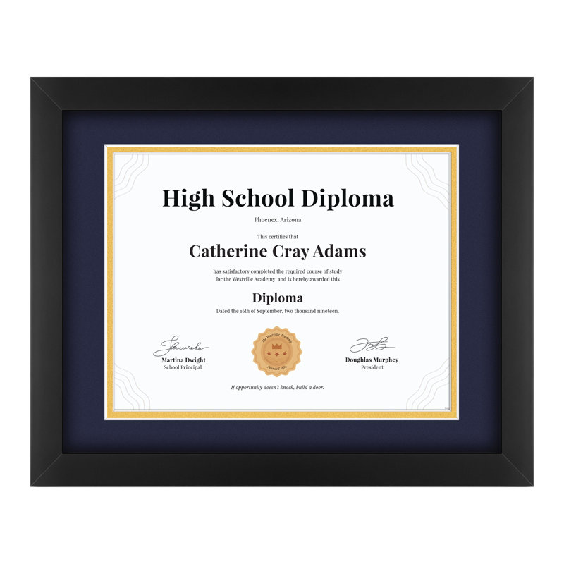 11x14 Classic Wood Diploma Picture Frame