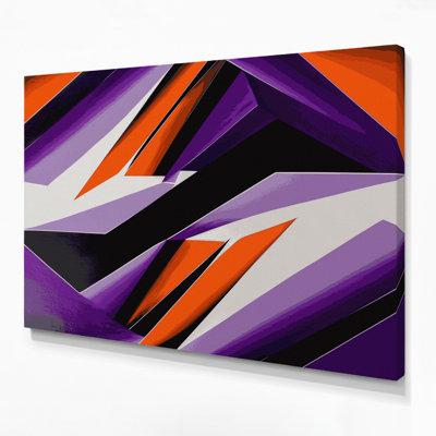 Hard Edge 69, impression sur toile mauve