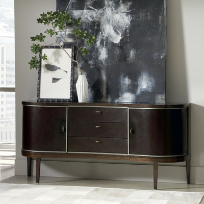 Modern Streamline 72'' Solid Wood Sideboard