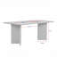 Table de salle à manger moderne blanc de 70,9 po x 29,5 po x 35,4 po | 100% panneau de particules enduit de mélamine, épaisseur: 1,0 pouce | Conception élégante de couleur unie, durable avec capacité de 154,3 lb | Parfait pour les salles à manger contemporaines-1958357859