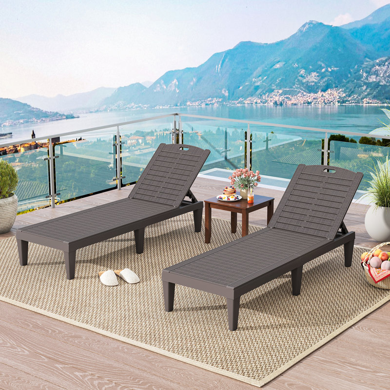 156cm Long Single Chaise, Brown