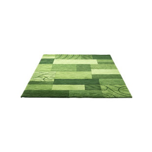 Theko Harmony "Domas" wool rug in green