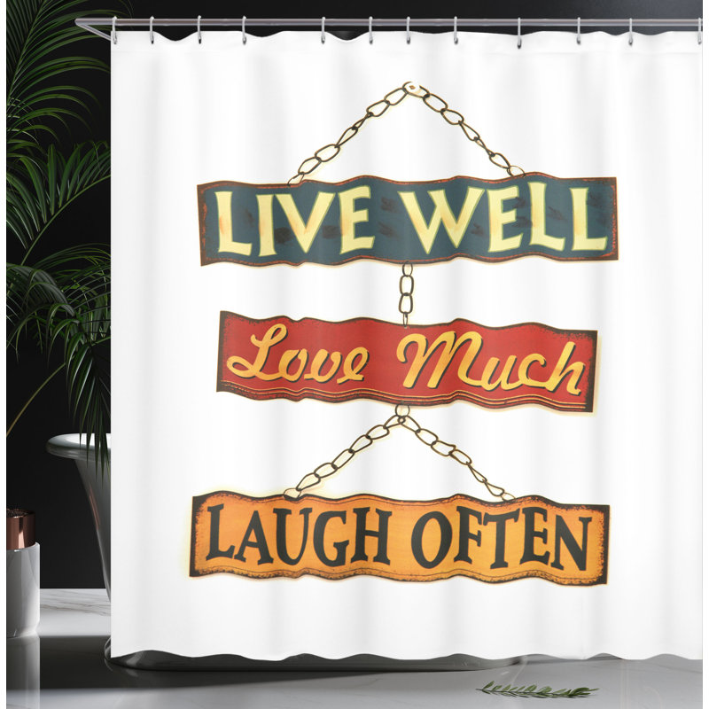 Shower Curtain with Hooks Included