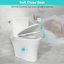 Toilette une pièce moderne en céramique blanche 1,28 GPF avec cuvette allongée Siphonic