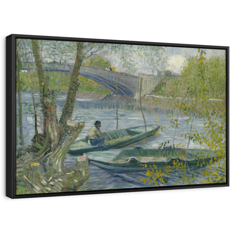 " Fishing In Spring Canvas Print ", 17" H x 25" W
