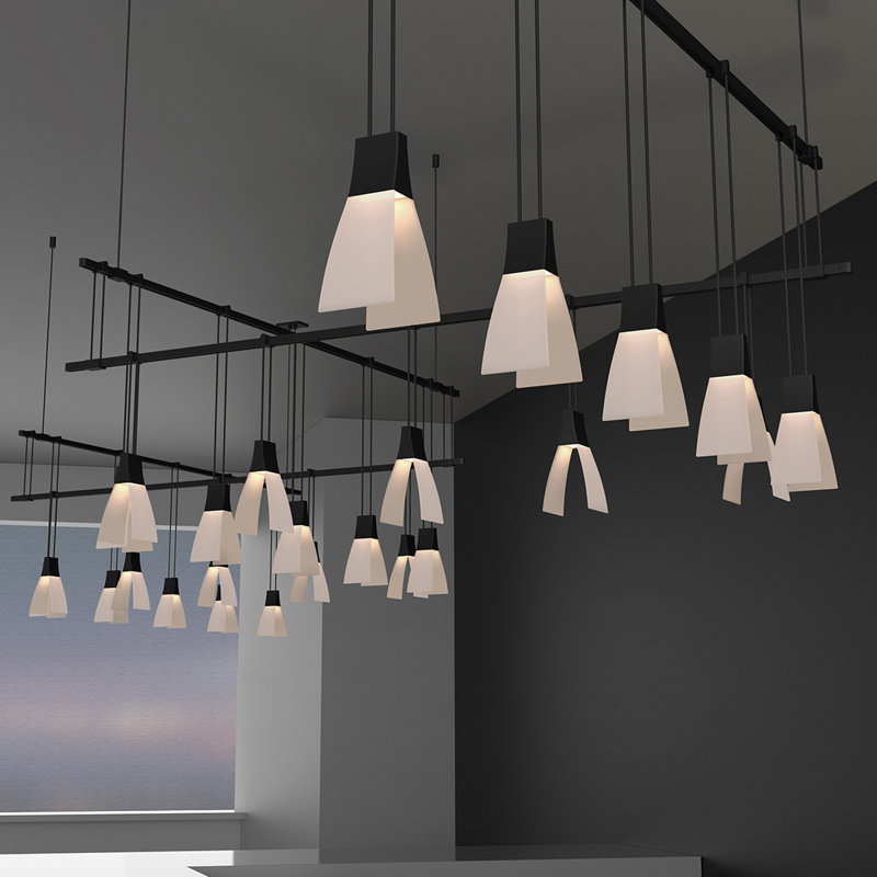 Lustre linéaire Spoutnik à 25 lumières Suspender®
