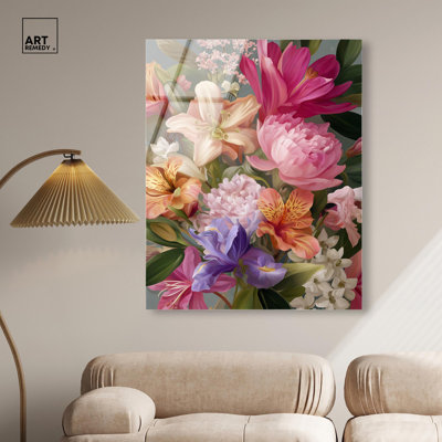 Overflowing Bloom I Acrylic Print Flower Art Pints by Art Remedy, Ready to Hang, 36 x 45