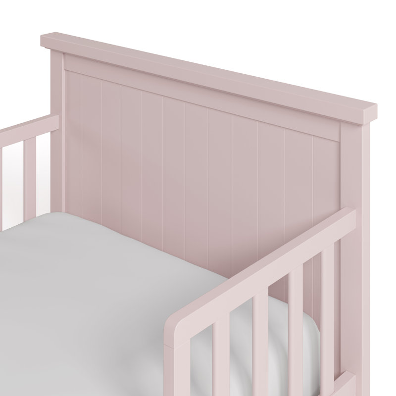 Bailey Toddler Bed with Guardrails, Blush