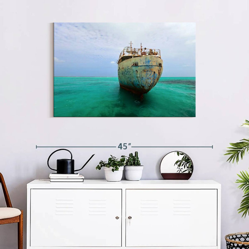Mehar, vieux bateau dans les Caraïbes, H 24 po x l 36 po