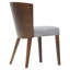 Chaise d'appoint à dossier en lattes de mousse et polyuréthane Burnley en noyer / gris