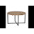 Abrams 31 Inch Round Wood Top Metal Base Coffee Table