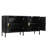 Exquisite Four-Door Sideboard With Stylish Metal Legs And Patterned Doors For Versatile Use-422471629