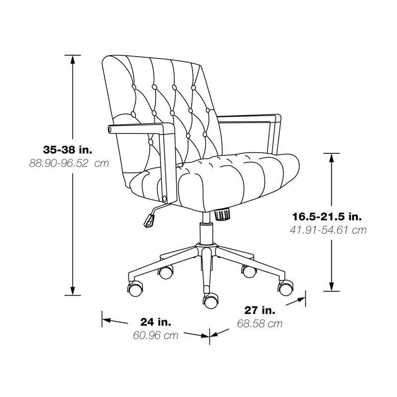 Chaise de bureau Waltham, Chocolat